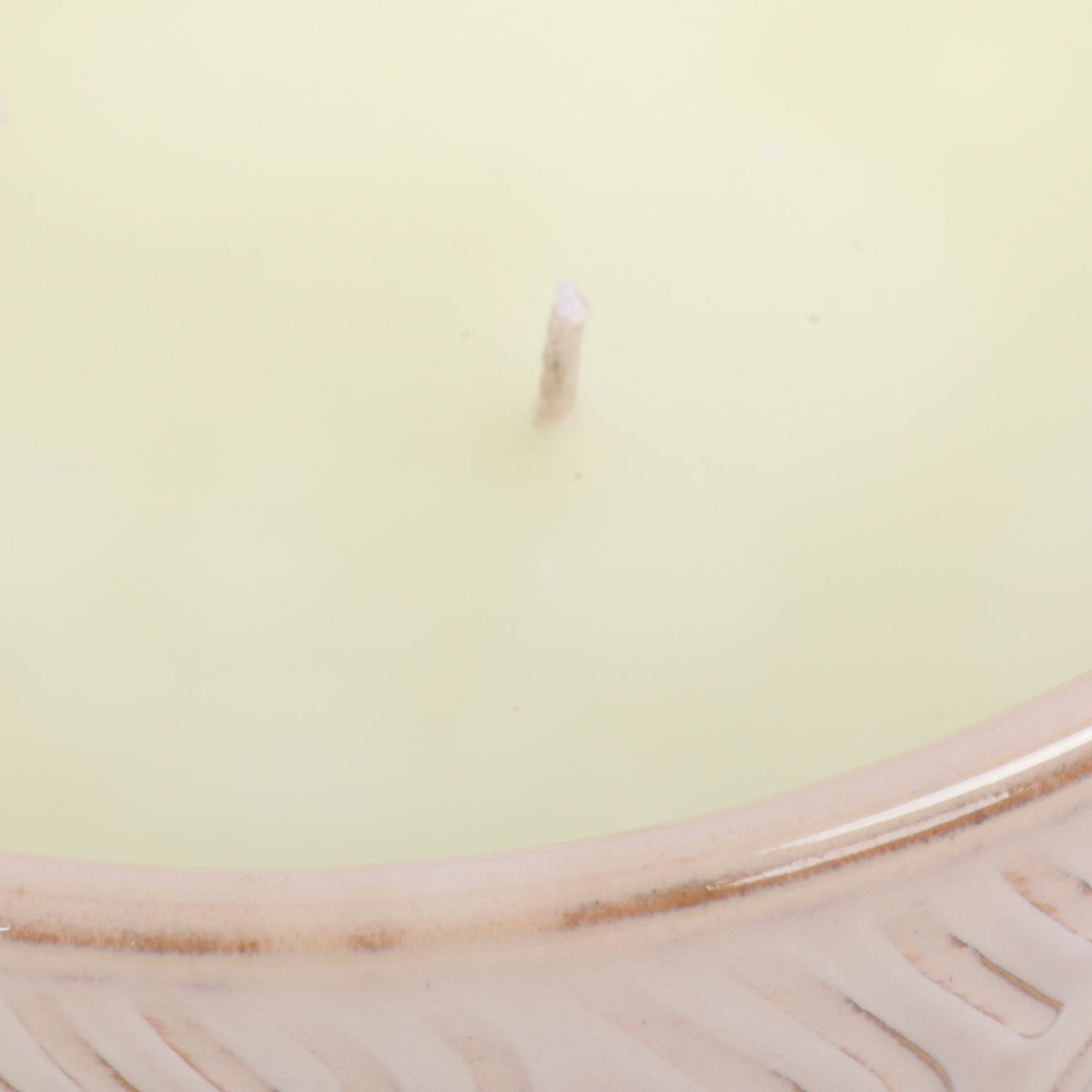 Sienna Filled Wax Ivory Ceramic Candle Bowl